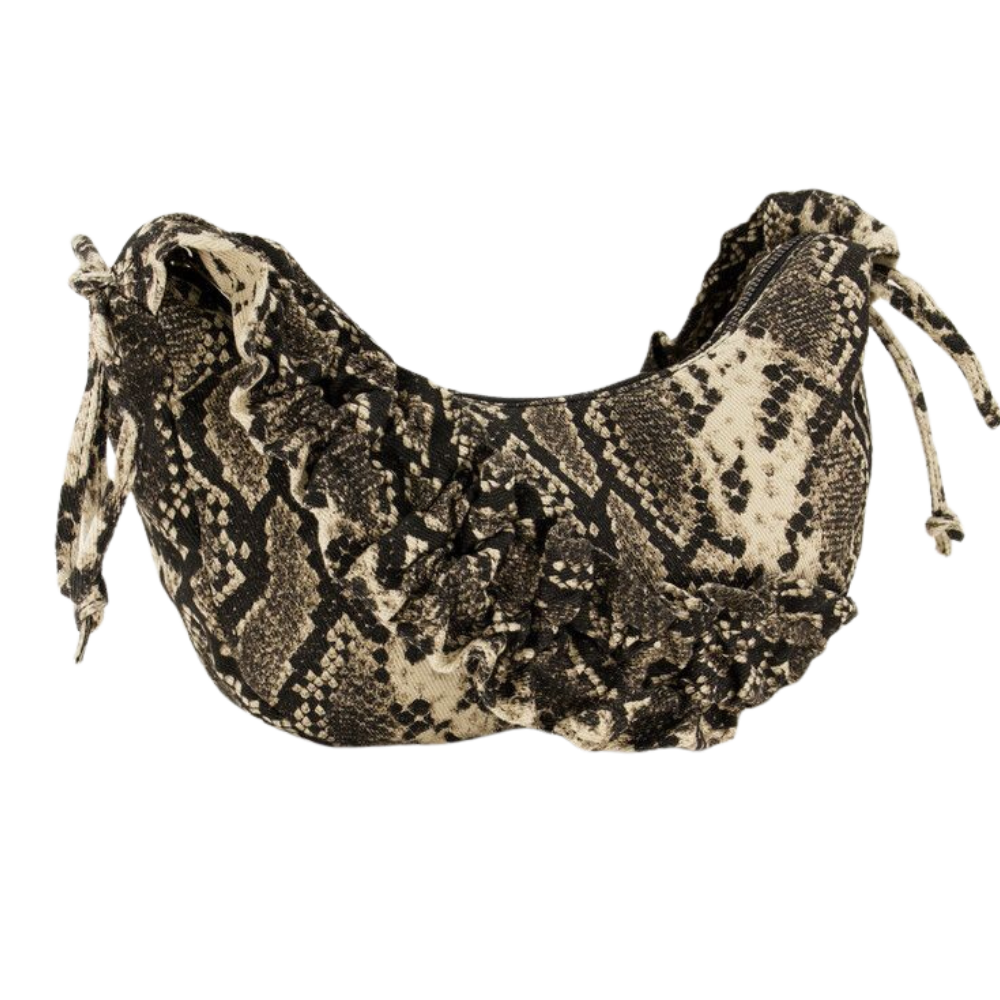 Bag crossbody ruffle snake