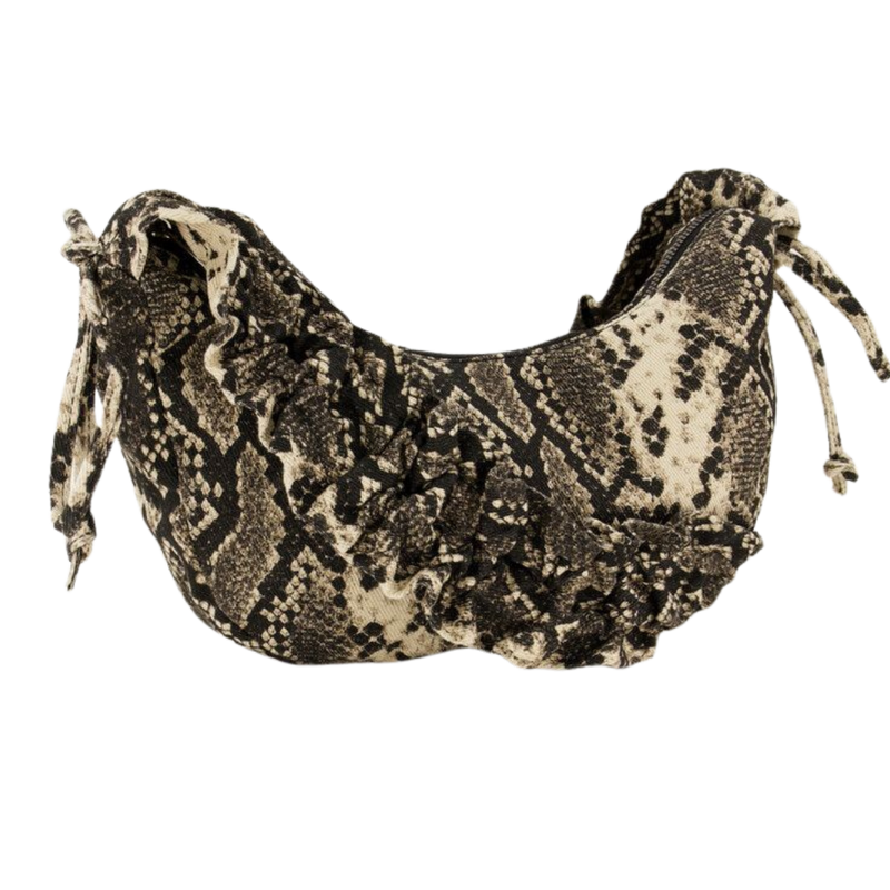 Bag crossbody ruffle snake