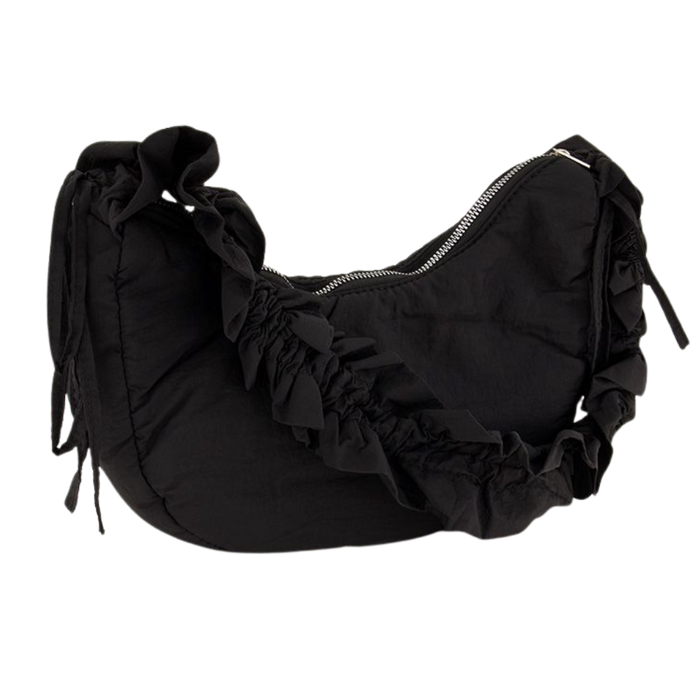 Bag crossbody ruffle strap