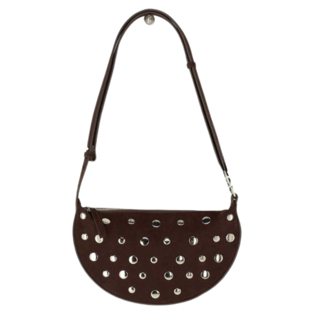 Bag crossbody studs brown