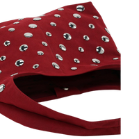 Shoulder bag big studs burgundy