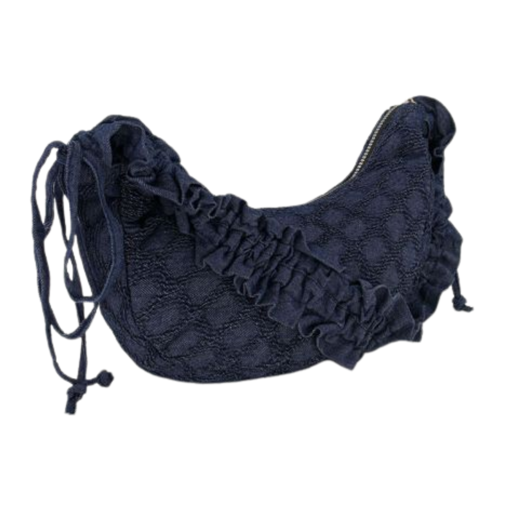 crossbody ruffle Denim