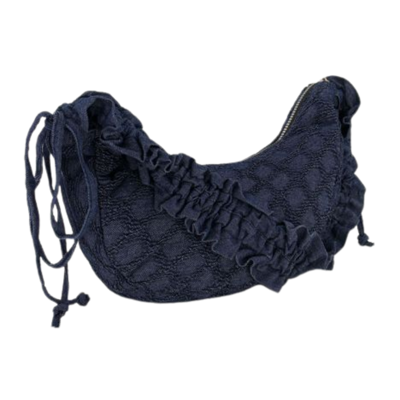 crossbody ruffle Denim