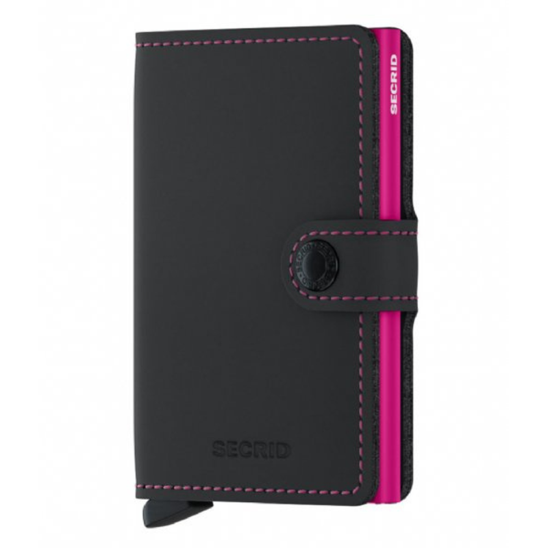 SECRID MINIWALLET -  MATTE BLACK FUCHSIA - WALLET