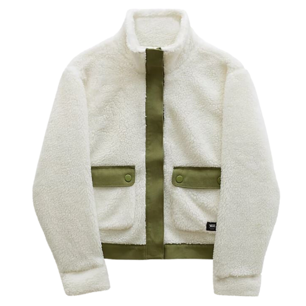 VANS DAMNE TEVIS SHERPA JACKET - MARSHMELLOW - DAMEN JACKE 