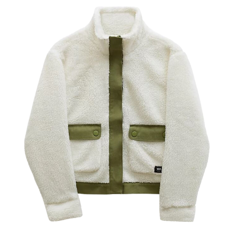 VANS DAMNE TEVIS SHERPA JACKET - MARSHMELLOW - DAMEN JACKE 