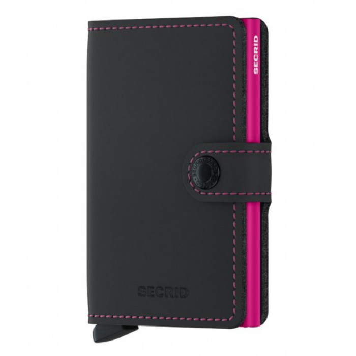 SECRID MINIWALLET -  MATTE BLACK FUCHSIA - WALLET