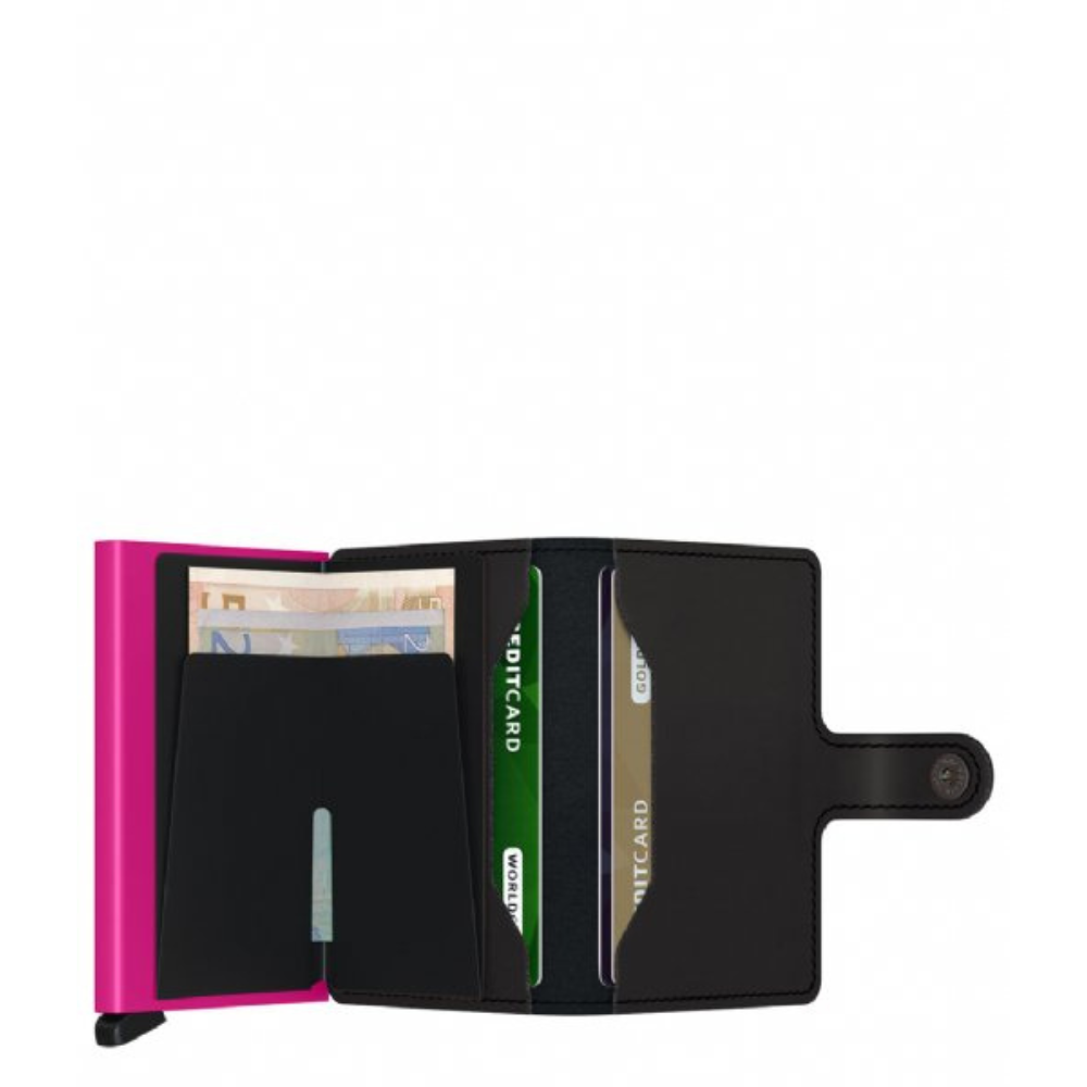 SECRID MINIWALLET -  MATTE BLACK FUCHSIA - WALLET