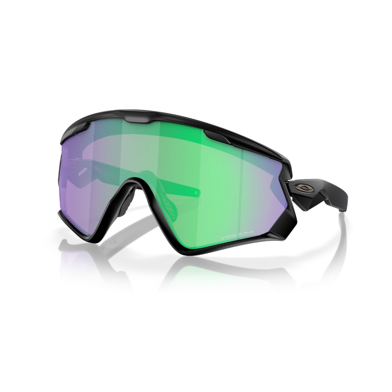 OAKLEY UNISEX SONNENBRILLEN - WIND JACKET 2.0 - Matte Black - PRIZM ROAD JADE - UNISEX SONNENBRILLE 