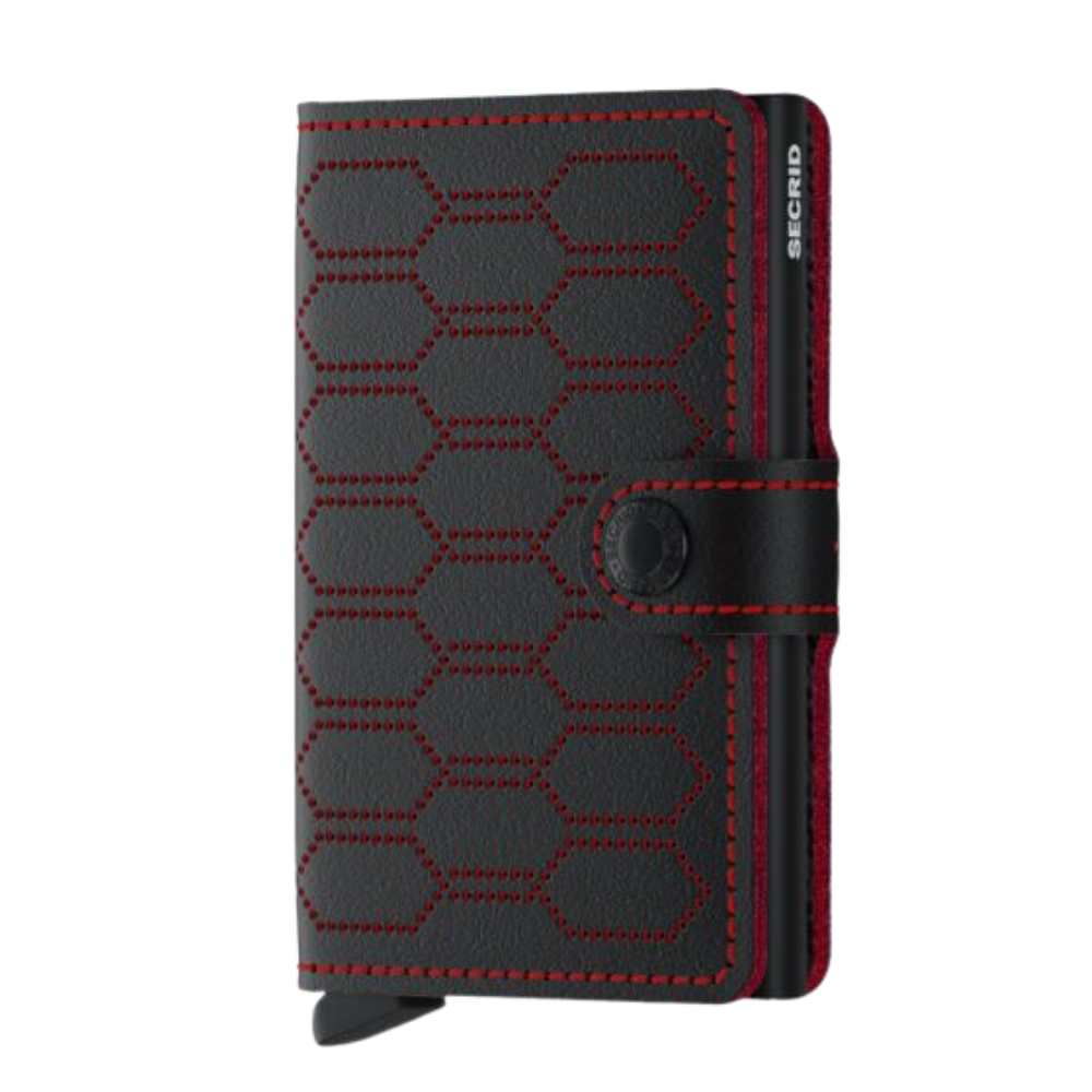 Secrid Miniwallet - Fuel Perforated - black red - Wallet