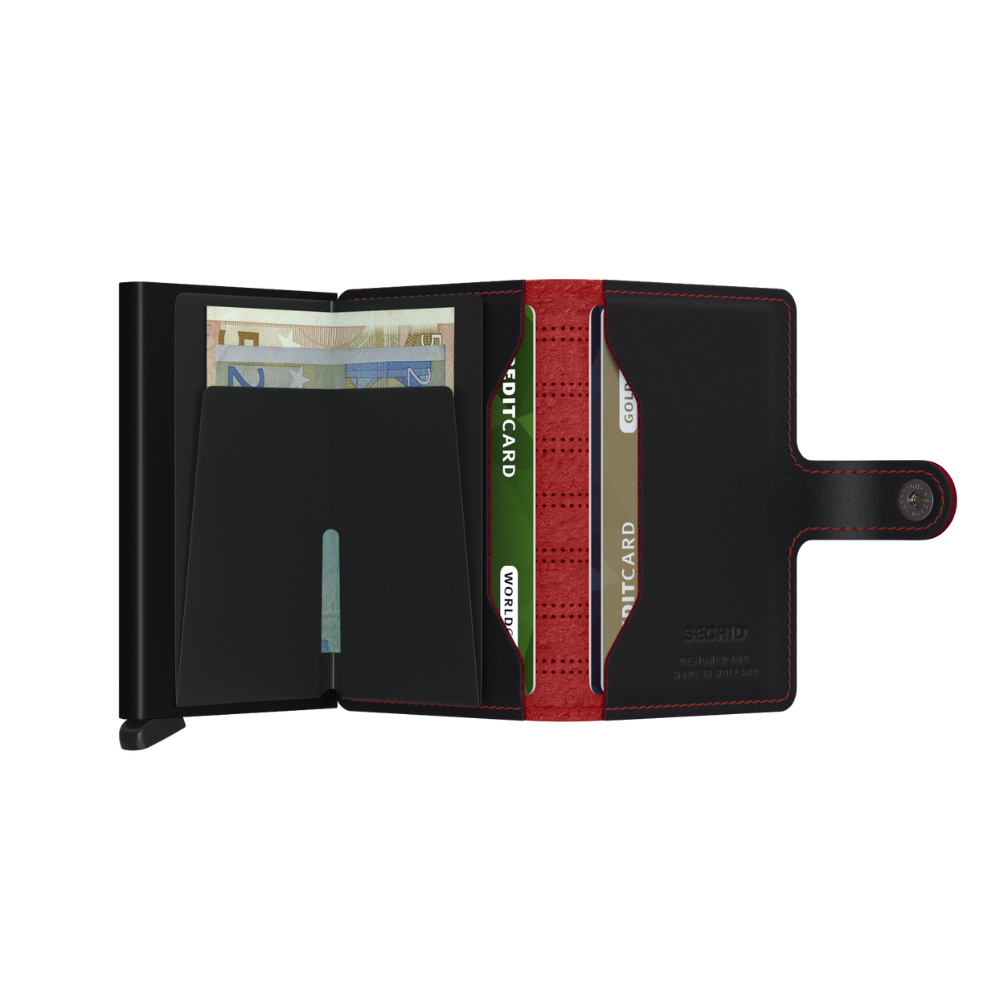 Secrid Miniwallet - Fuel Perforated - black red - Wallet