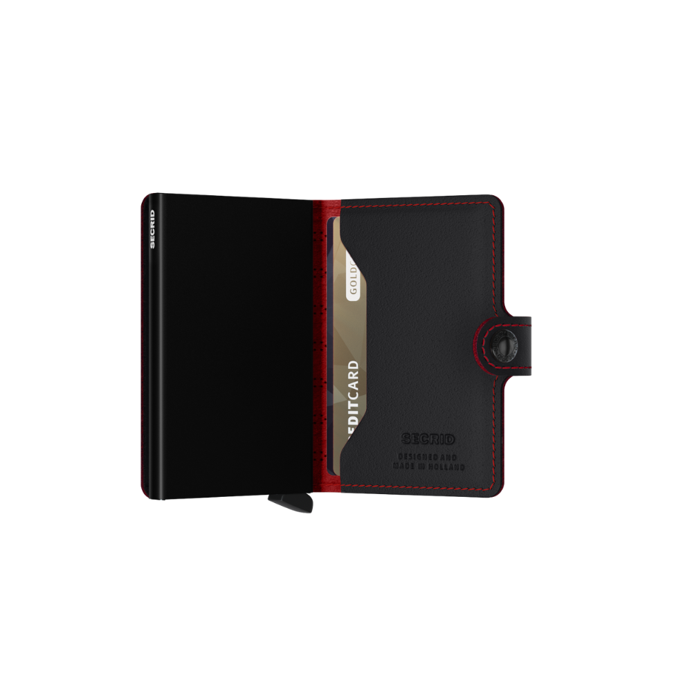 Secrid Miniwallet - Fuel Perforated - black red - Wallet