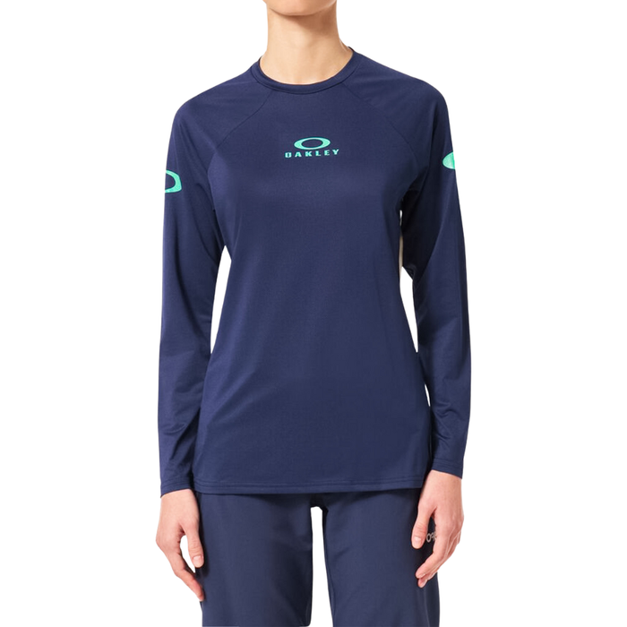 Oakley - W FREE RIDE LS JERSEY - Team Navy - MTB-Shirt 