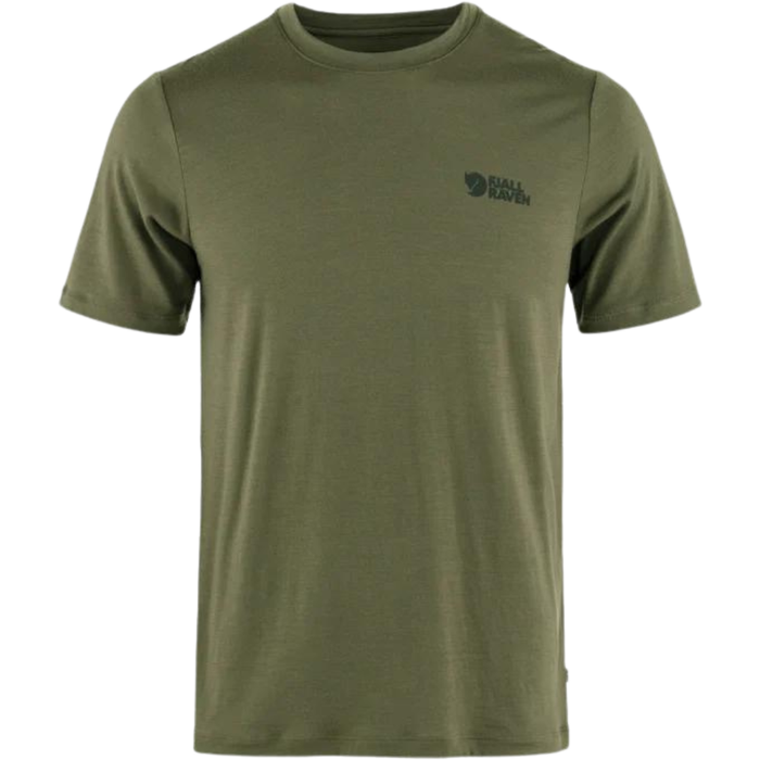 Abisko Wool Logo SS M - Fjällräven - Laurel Green - T-Shirt 
