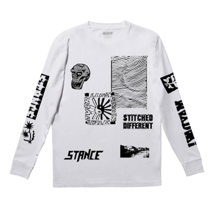STANCE - META LS - WHITE - T-SHIRT 