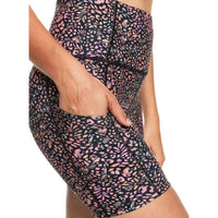 HEART INTO IT BIKER PRINTED - Roxy - ANTRACITE ANIMAL DUS - Fitnesshose