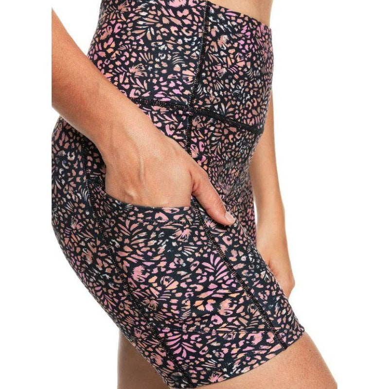 HEART INTO IT BIKER PRINTED - Roxy - ANTRACITE ANIMAL DUS - Fitnesshose