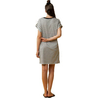 Sunea T-Shirt Kleid - Melawear - Thin Stripes Schwarz - Kleid Kurz