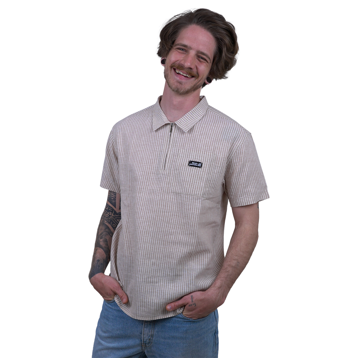 BN Closetoearth Polo Sand Ecru Bild 1