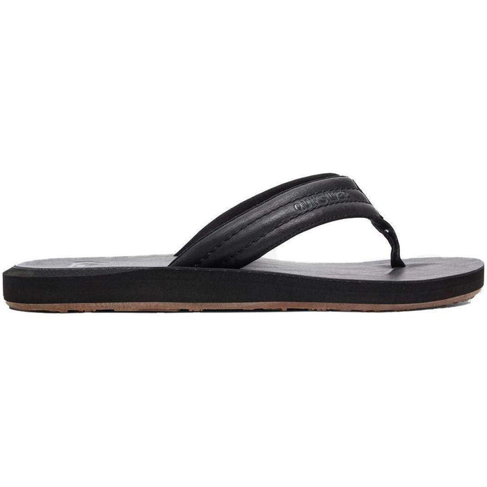 CARVER NUBUCK - Quiksilver - solid black - Flip Flop