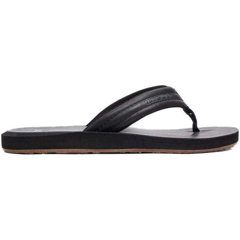 CARVER NUBUCK - Quiksilver - solid black - Flip Flop