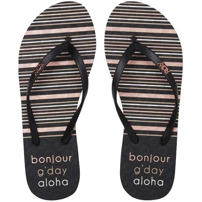 VIVA STAMP II - Roxy - BLACK - Flip Flop