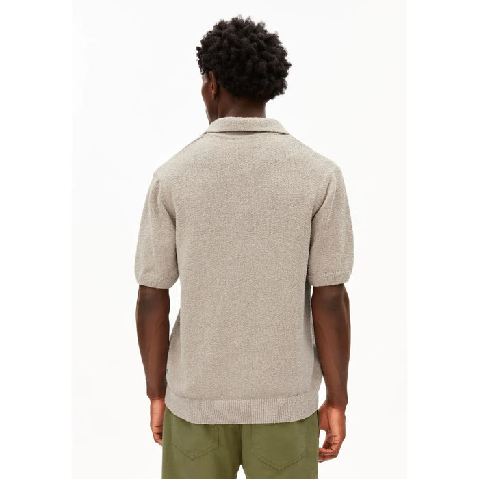 Boucle Knit Poloshirt Sandstone Bild 2