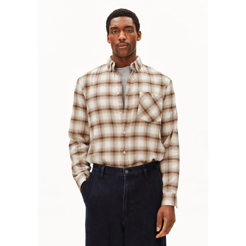Cotton Check Longsleeve Shirt Honey Reed Bild 1