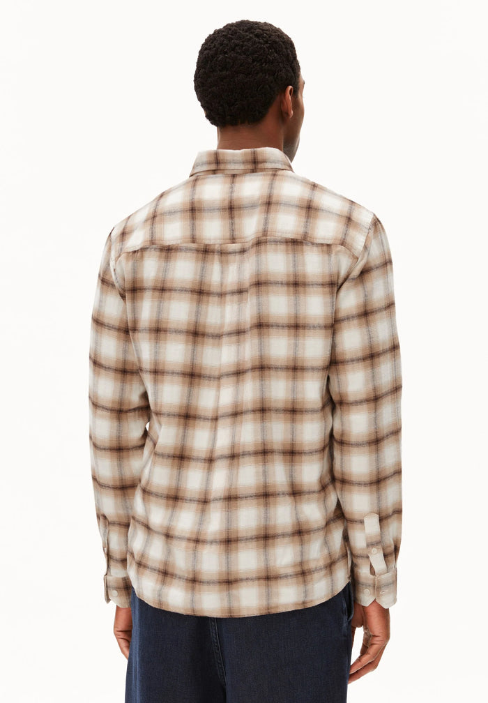 Cotton Check Longsleeve Shirt Honey Reed Bild 2