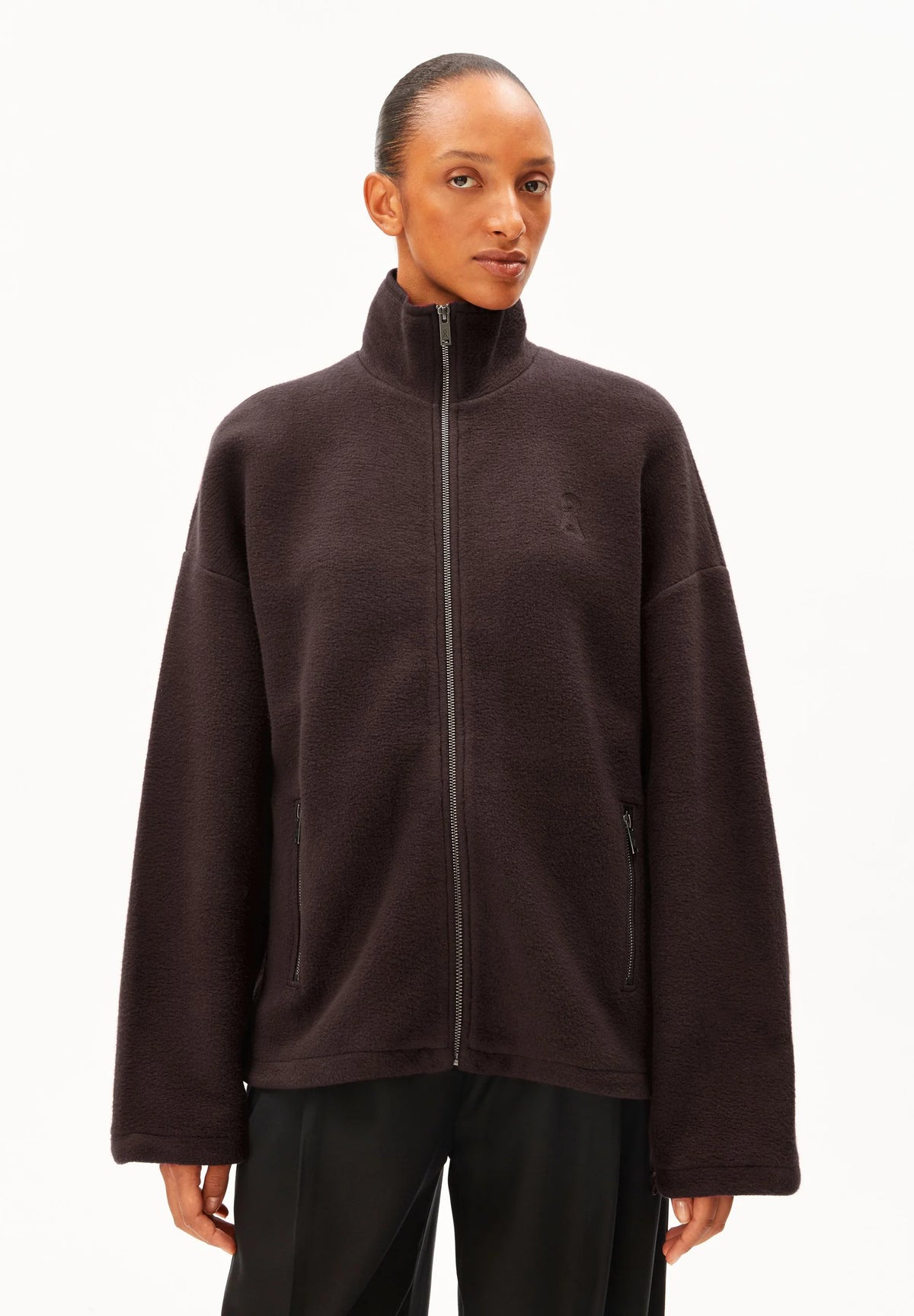 Cotton Fleece Jacket Claystone Bild 1