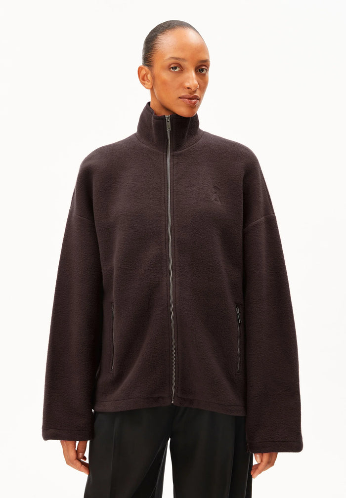 Cotton Fleece Jacket Claystone Bild 1