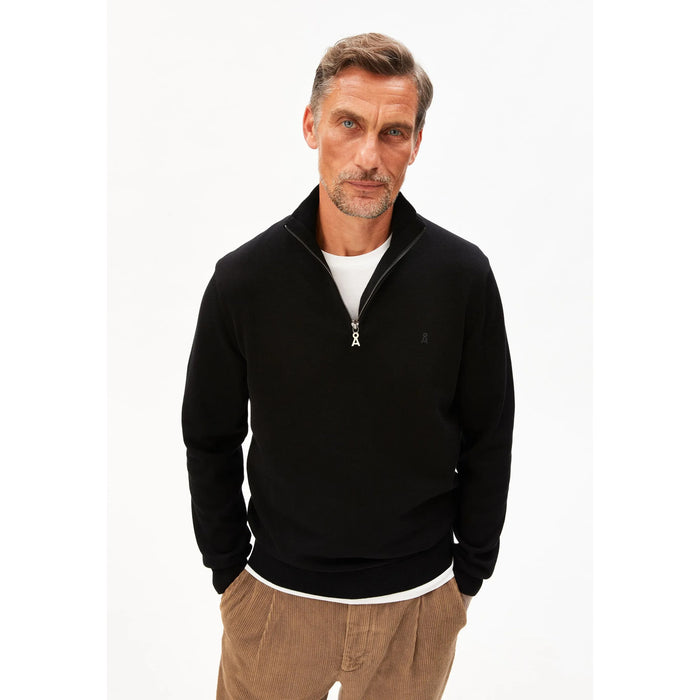 Faabes Half Zip Knit Sweater Black Bild 1