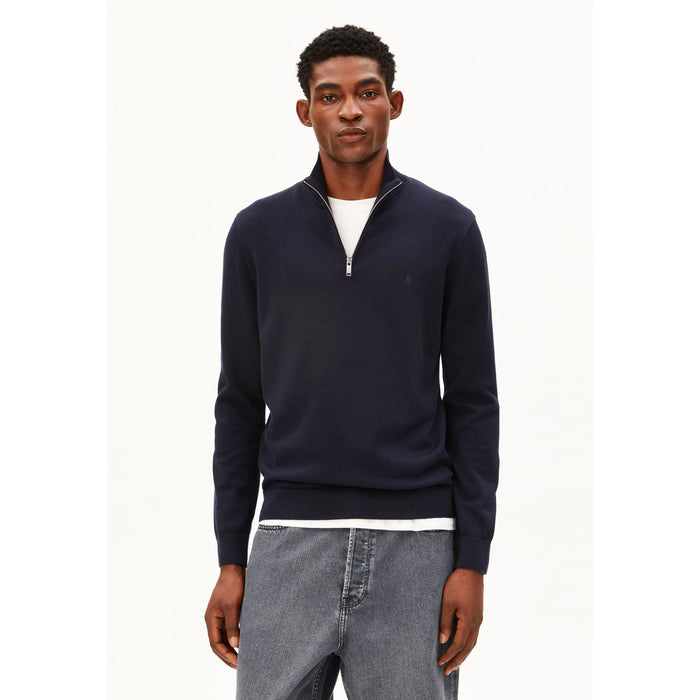 Faabes Half Zip Knit Sweater Night Sky Bild 1