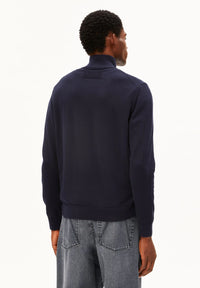 Faabes Half Zip Knit Sweater Night Sky Bild 2