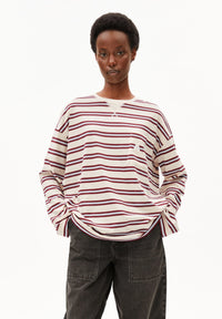 Iconic A Fietaa Stripe LS Undyed/Velvet Red/So Bild 1