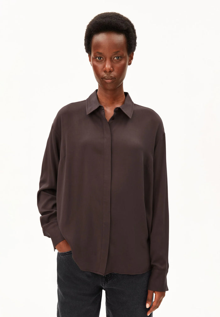 Larisaana Longsleeve Blouse Claystone Bild 1