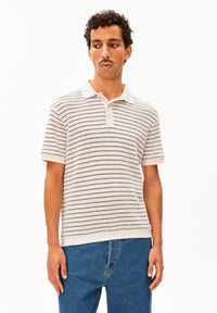Maario Knitted Poloshirt Pure-Claystone Bild 1