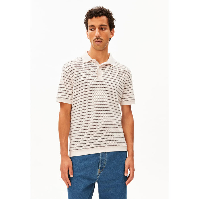 Maario Knitted Poloshirt Pure-Claystone Bild 1