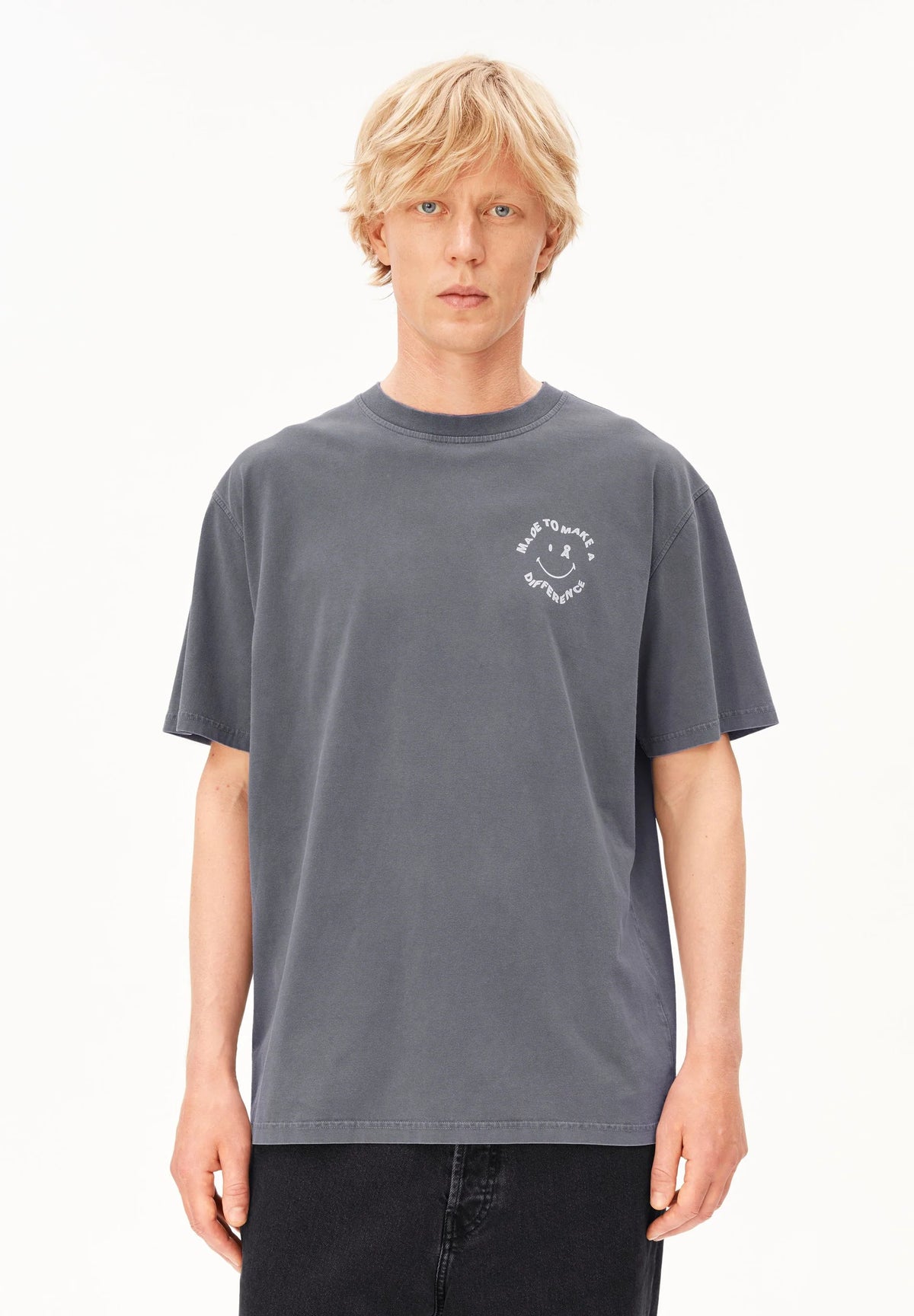 Maarkos Gmt Dye Smile T-Shirt Moonshadow Washed Bild 1