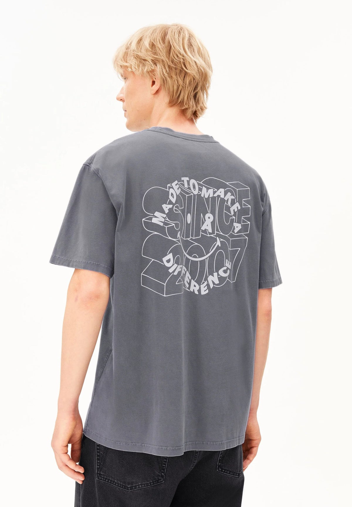 Maarkos Gmt Dye Smile T-Shirt Moonshadow Washed Bild 2