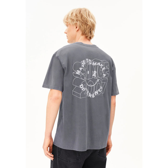 Maarkos Gmt Dye Smile T-Shirt Moonshadow Washed Bild 2