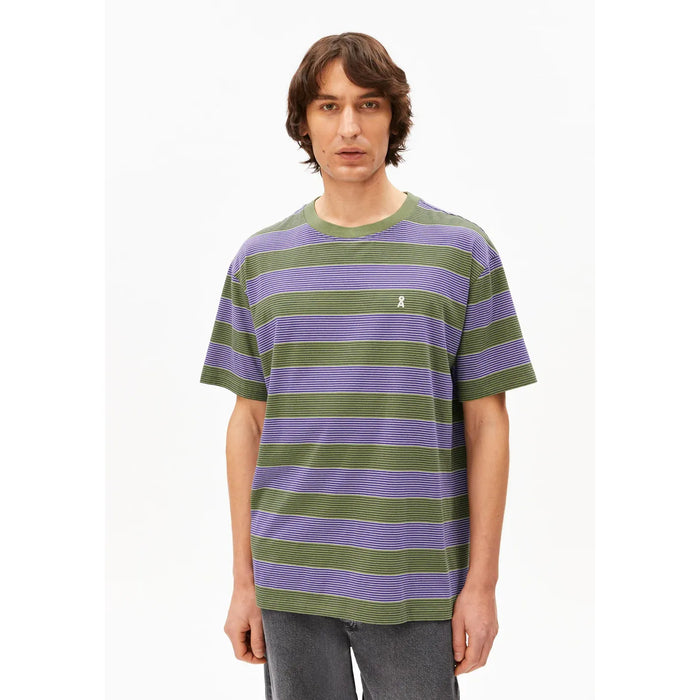 Maarkos Multi Stripes T-Shirt Pungent Purple/Fatig Bild 1