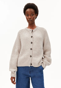 Rib Knit Cardigan Honey Melange Bild 1