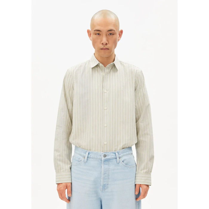 Stripe Longsleeve Shirt Fatigue Green Bild 1