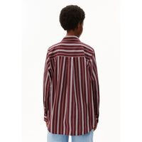 Stripe Loose Shirt Blouse Velvet Red/Amberwood Bild 2