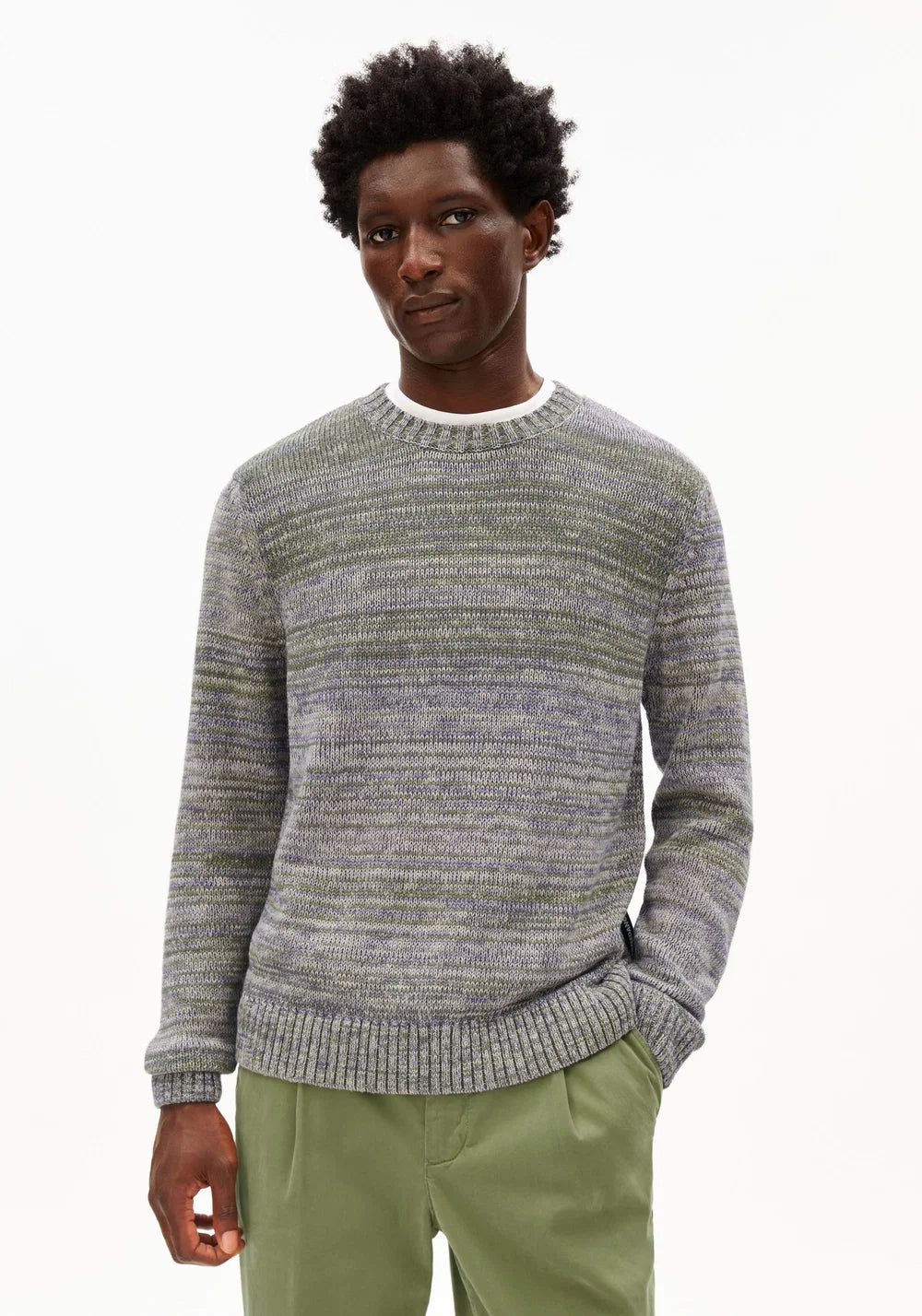 Yarnmix Knit Sweater Fatigue Green/Sand S Bild 1