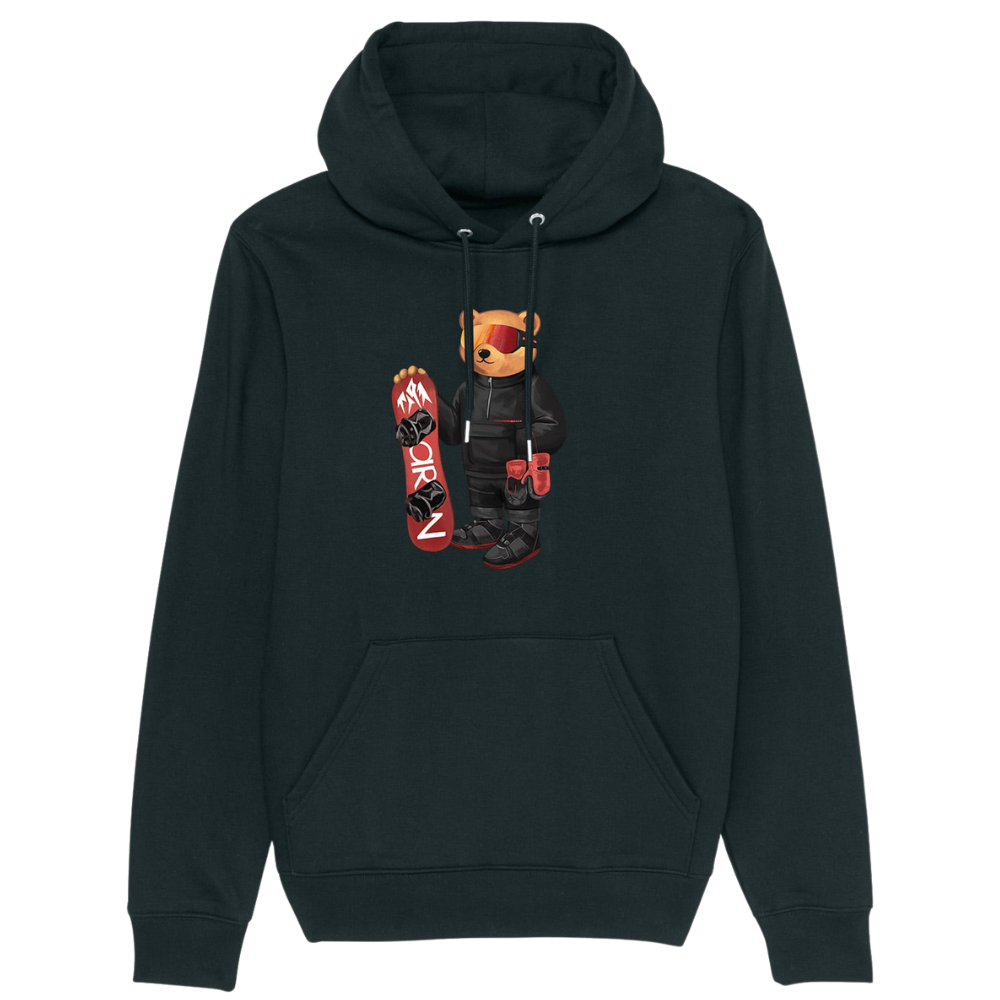 The Snowboarder Organic Hoodie Black Bild 1