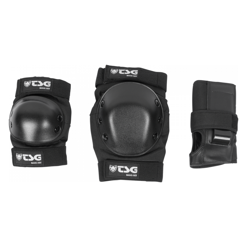 Basic Set - TSG - Black - Ellbogen/Handgelenkschützer Skate