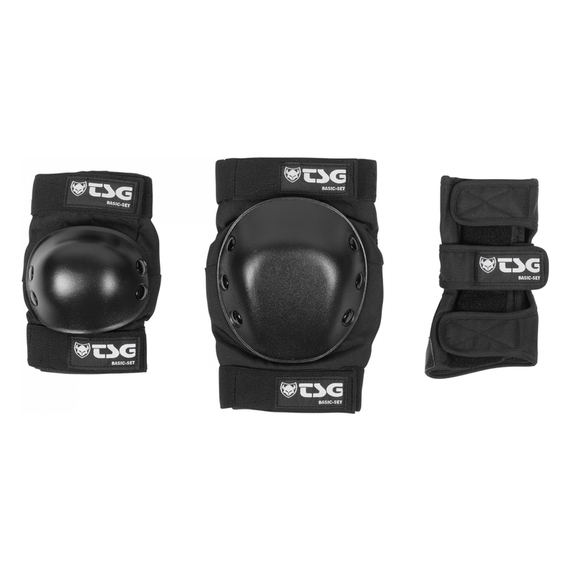 Basic Set - TSG - Black - Ellbogen/Handgelenkschützer Skate