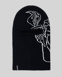 Jacquard Knit Balaclava Black Bild 1